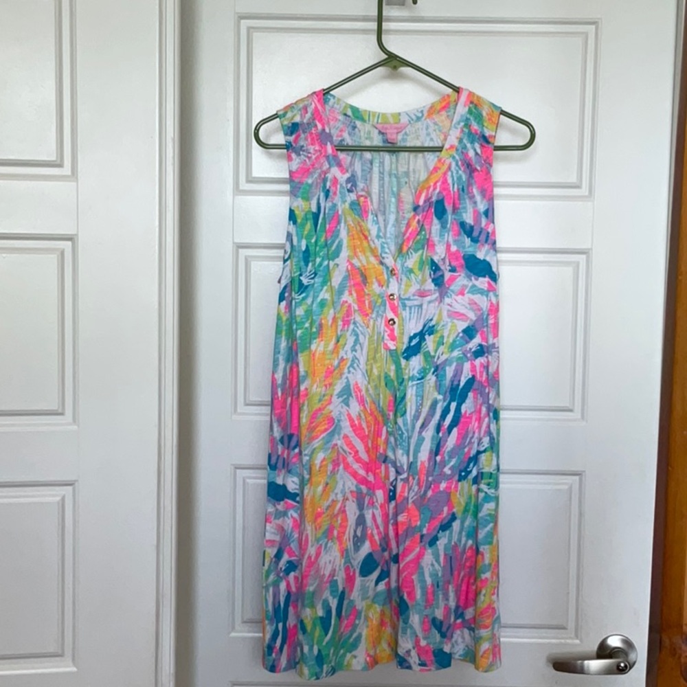 Lilly Pulitzer Vibrant Multicolor Midi Dress